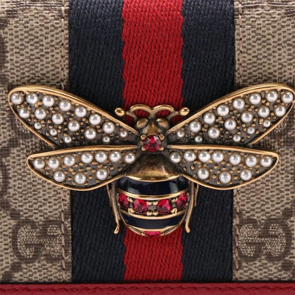 Gucci Queen Margaret GG Chain Wallet Mini in Coated Canvas - Picture 5 of 5